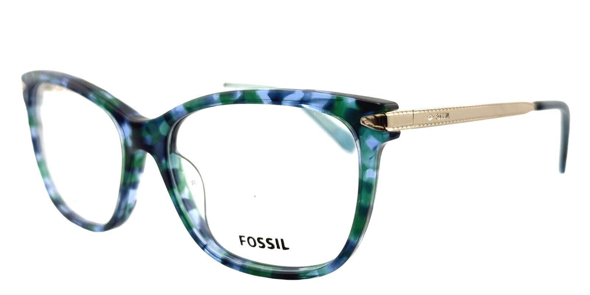 Fossil FOS-7150-086-55 Greeen Gold Rectangle Eyeglasses 55mm Eyeglasses