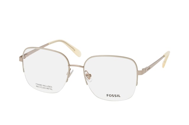 Fossil FOS-7163-G-1GD-53 BROWN WHITE Rectangle Eyeglasses 53mm Eyeglasses