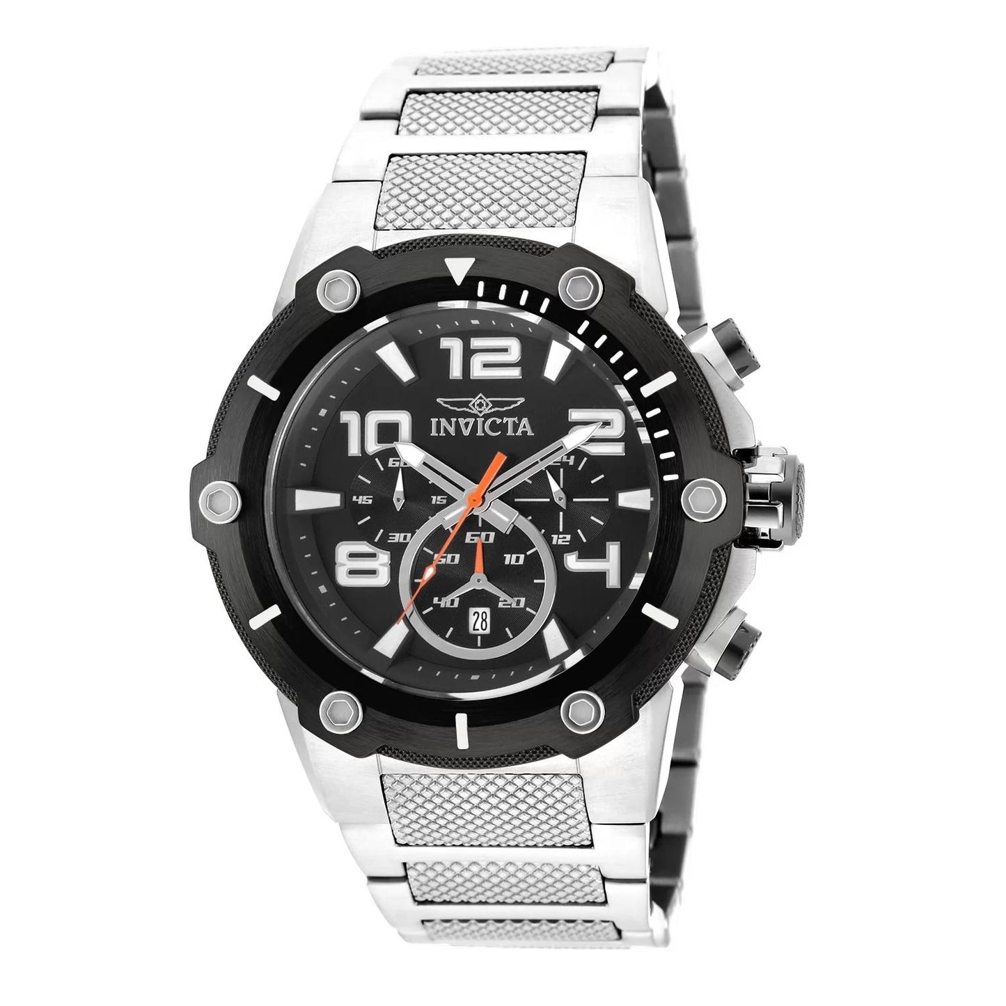 Invicta 19528 19528 Watch - Black Dial Stainless Steel Band