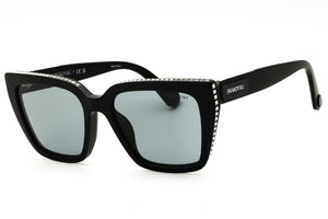 Swarovski SK6013-1010/1 Black Rectangular Sunglasses 54mm