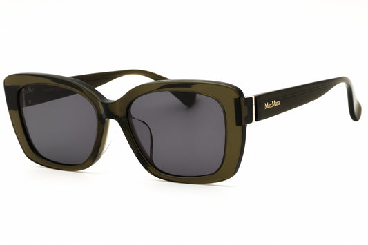 Max Mara MM0158-K-96A sunglasses in shiny dark green frame with smoke lenses