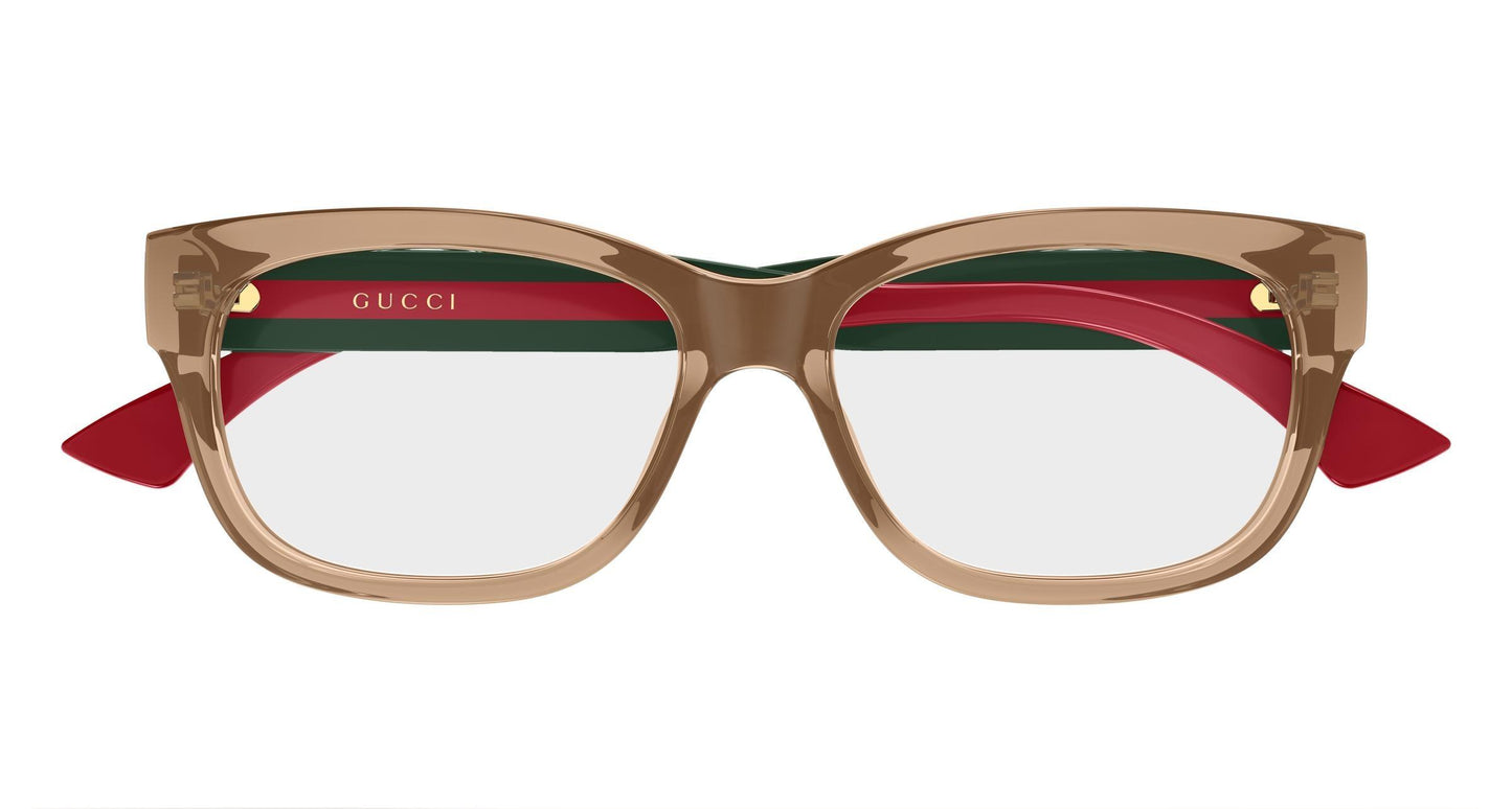 Gucci GG0278oN-015 eyeglasses in green frame with clear lenses