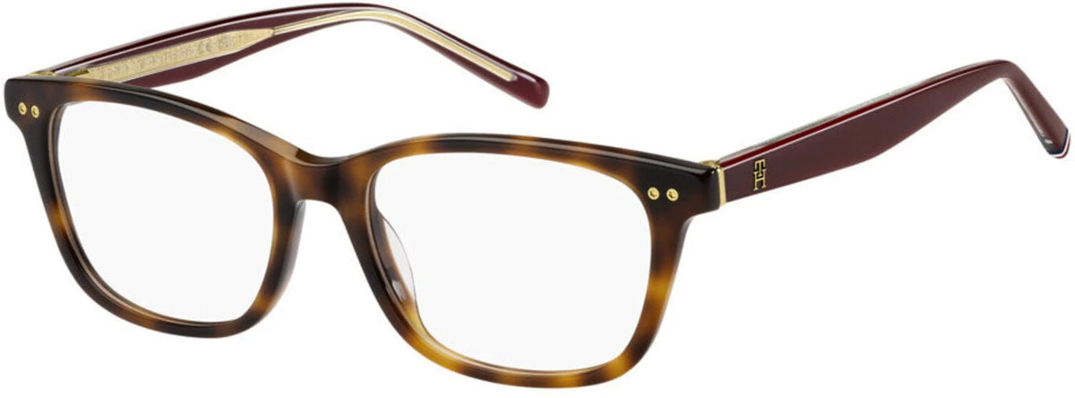 Tommy Hilfiger TH2162-9N4-52 Havana Brown Rectangle Eyeglasses 52mm Eyeglasses