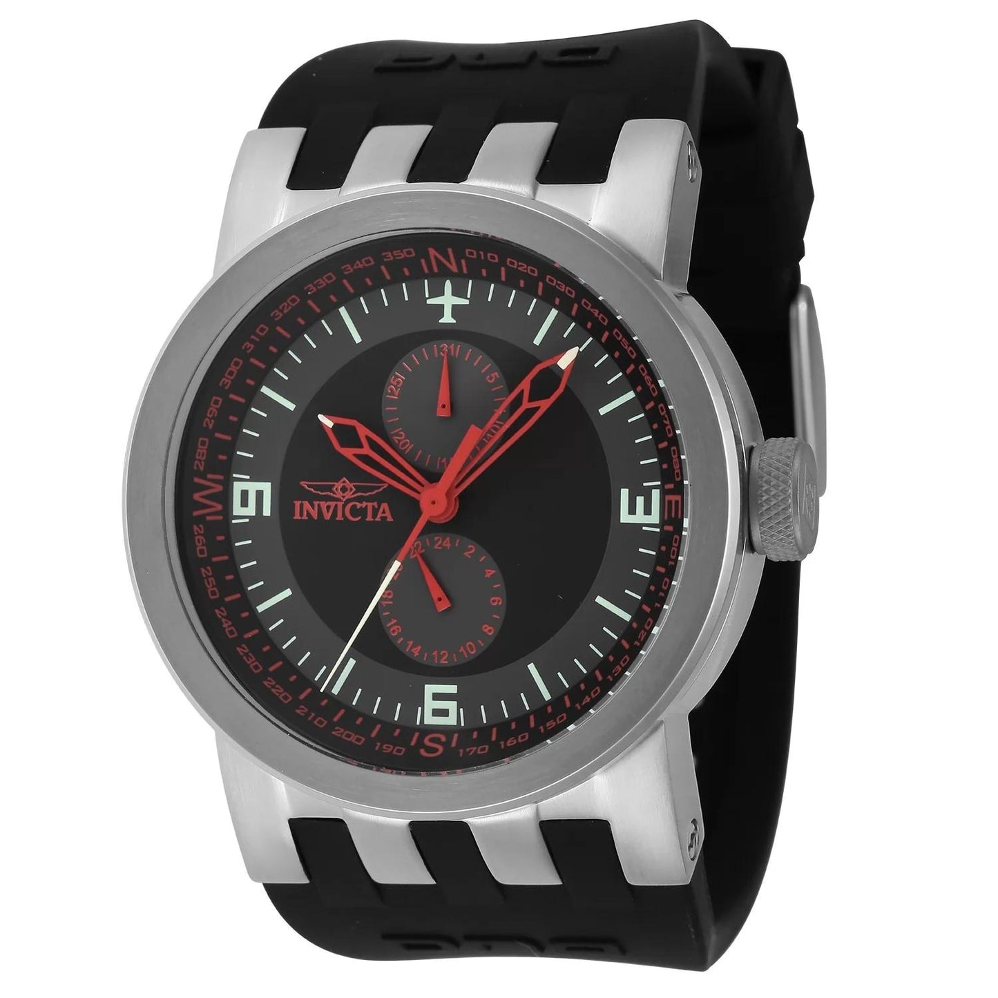 Invicta 44224 44224 Watch - Black Dial Polyurethane Band