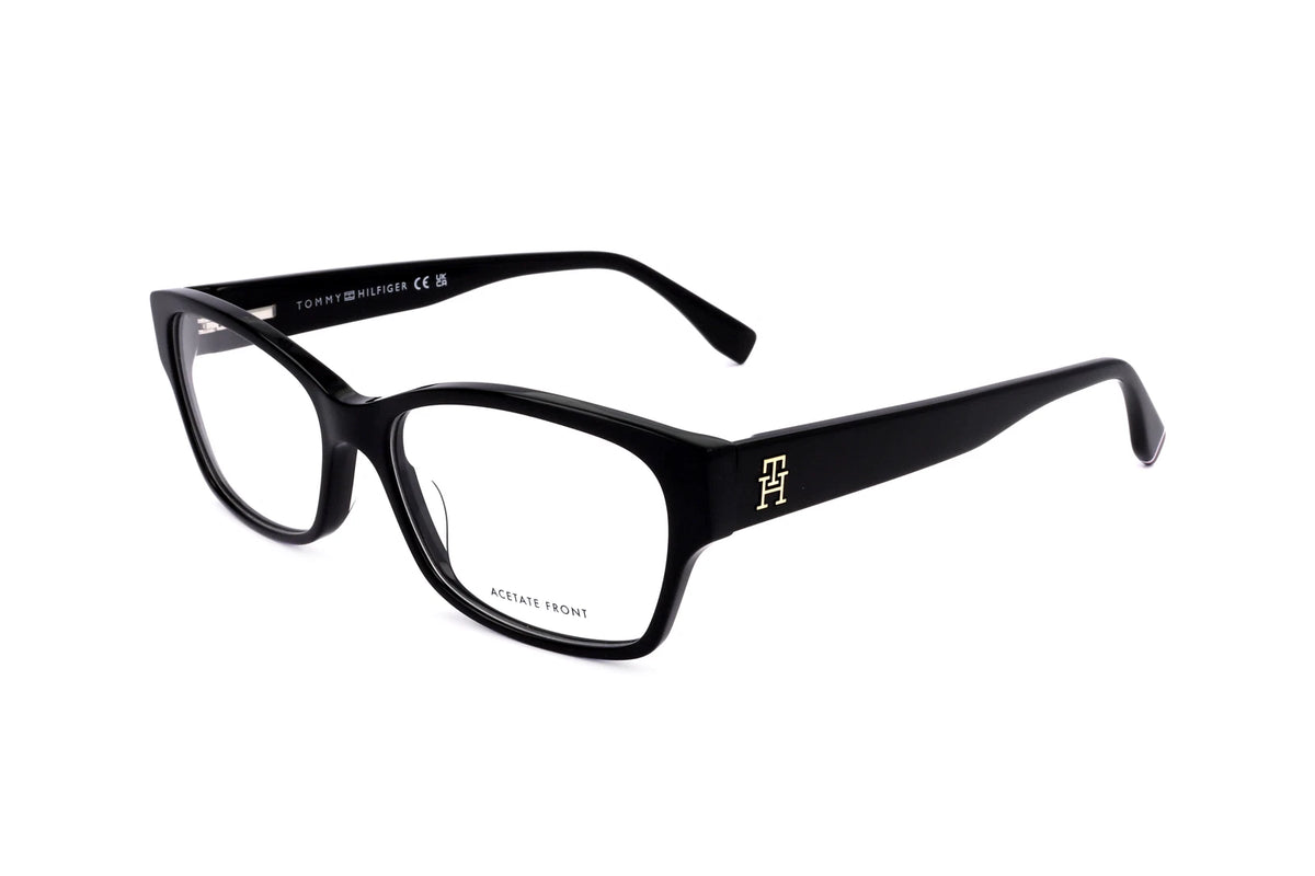 Tommy Hilfiger TH-2055 807 Black Rectangle Eyeglasses 56mm Eyeglasses