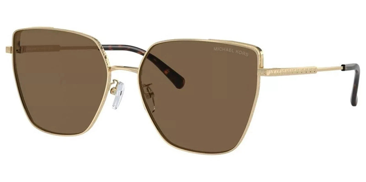 Michael Kors 0MK1143D-101473-61 Light Gold Rectangle SUNGLASSES 61mm Sunglasses