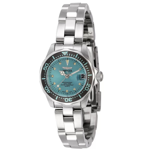 Invicta 45786 watch with blue dial and stainless steel band
