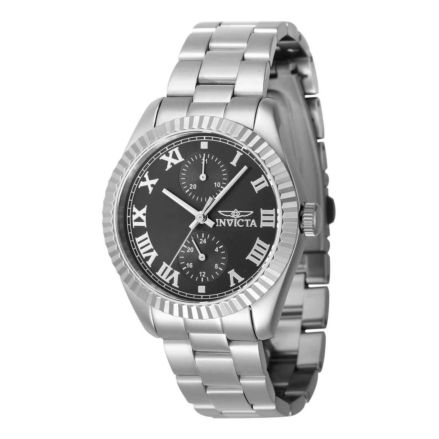 Invicta 47434 47434 Watch - Black Dial Stainless Steel Band