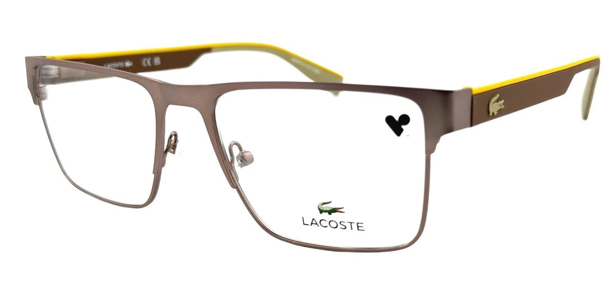 Lacoste L2318 264 Brown Rectangle Eyeglasses 55mm Eyeglasses