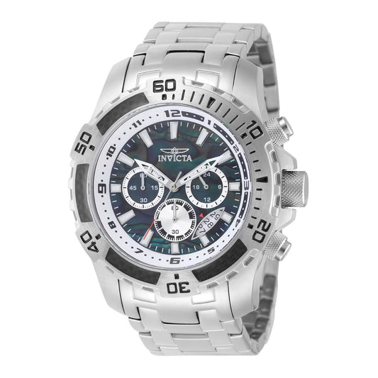 Invicta 49853 watch with black dial and stainless steel band