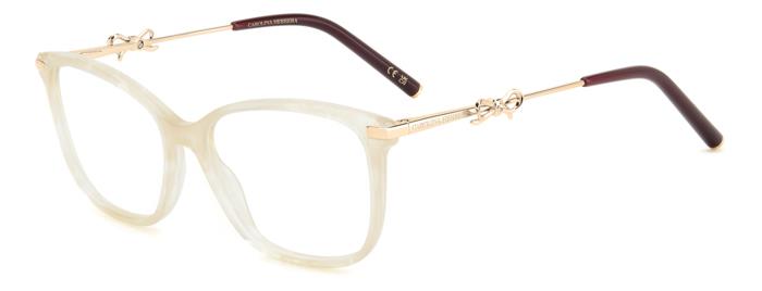 Carolina Herrera HER-0218 YNA Beige Gold Rectangle Eyeglasses 55mm Eyeglasses