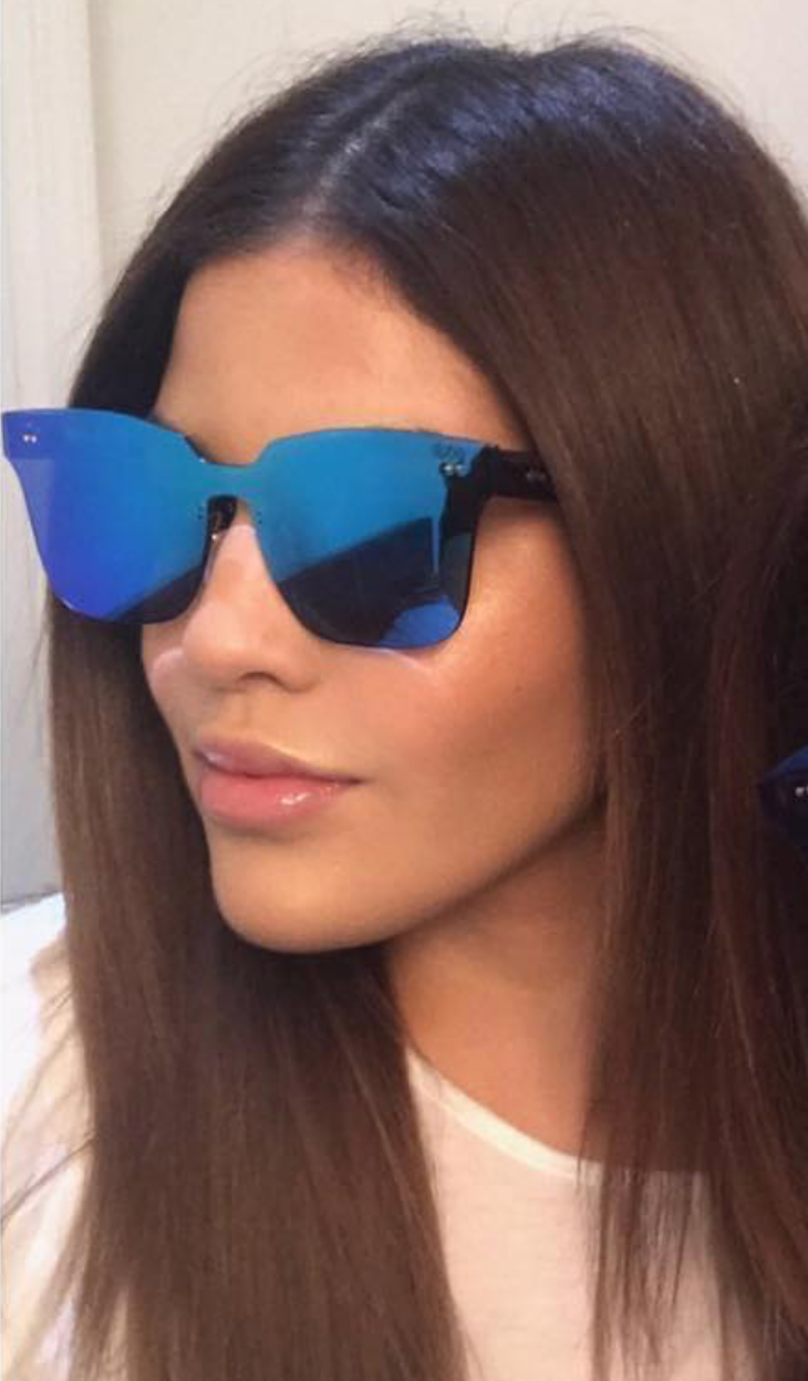 Dp69 DPS037-07 GALASSIA Blue Square Sunglasses 60mm Sunglasses