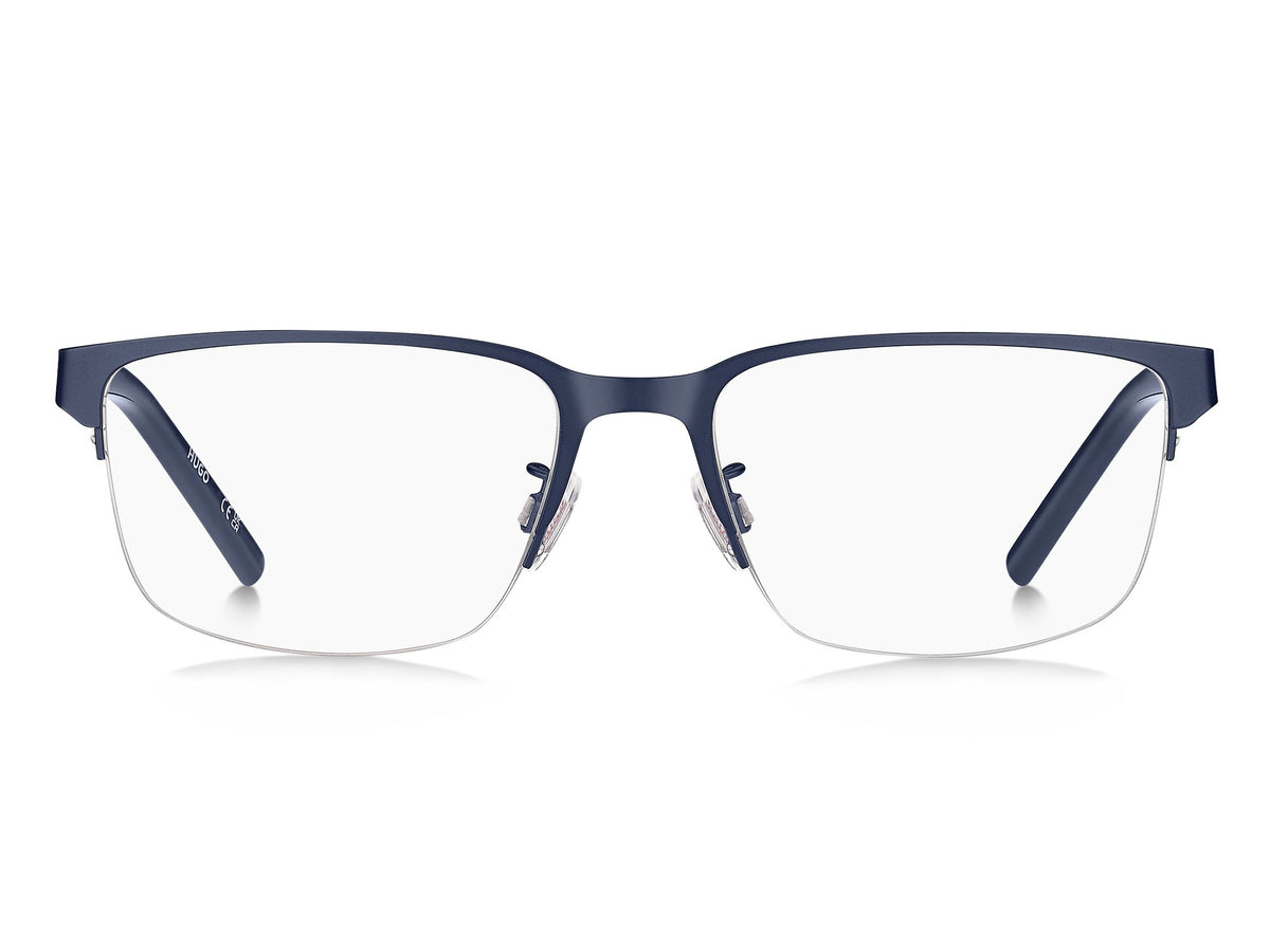 Hugo HG1333/G-FLL-55 Matte Blue Rectangle Eyeglasses 55mm Eyeglasses