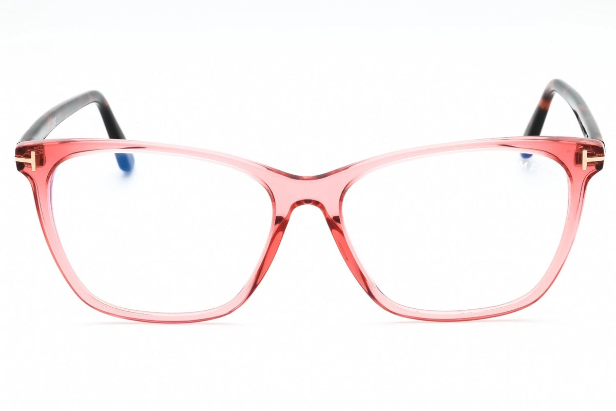 Tom Ford FT5762-B 074 Pink Rectangle Eyeglasses 55mm Eyeglasses