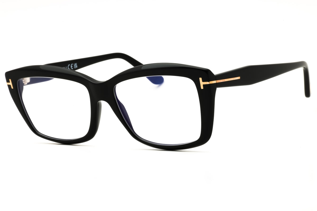 Tom Ford FT6065-B-001 shiny black Rectangular Eyeglasses 55mm Eyeglasses