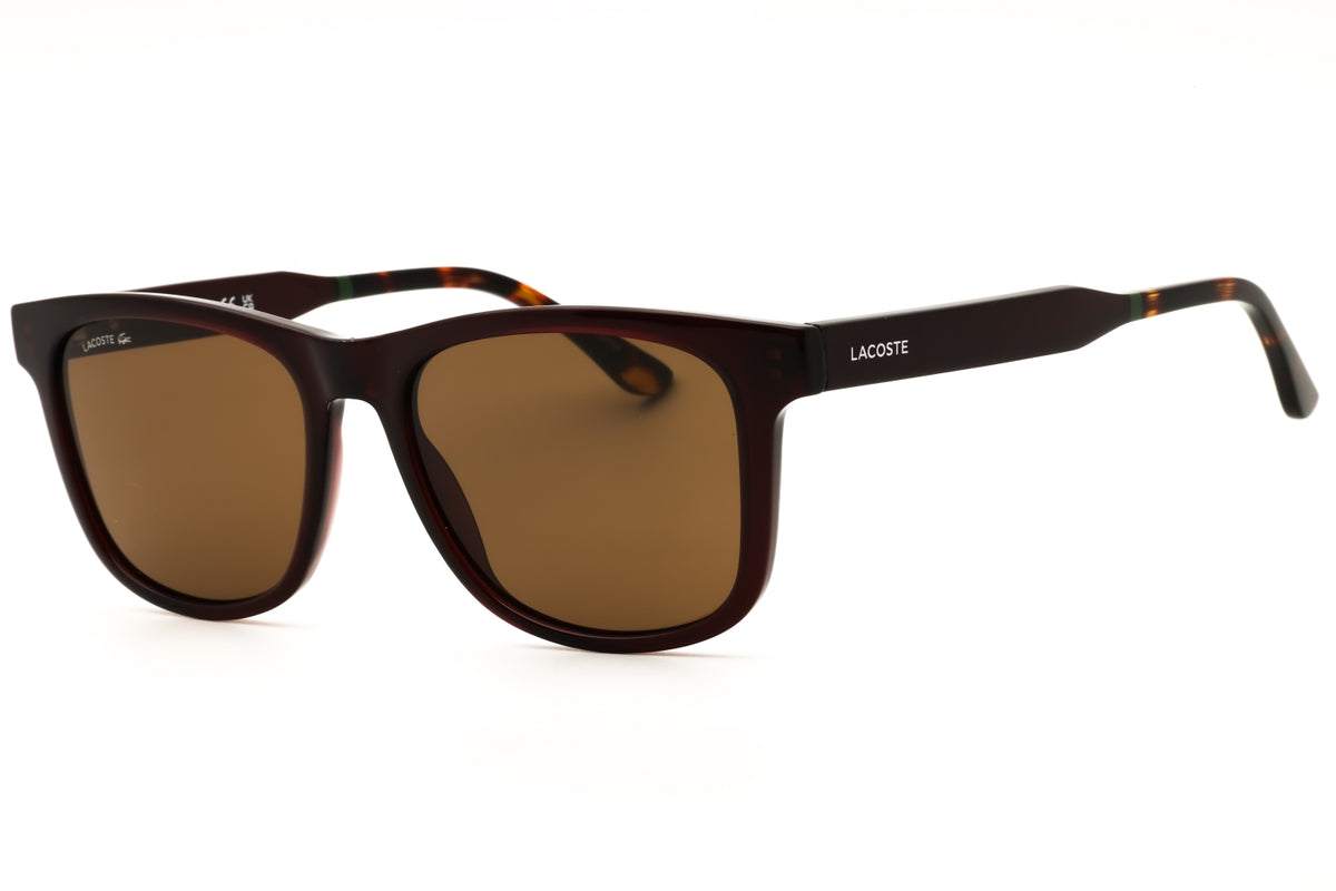 Lacoste L6060S-210 TRANSPARENT DARK BROWN Rectangular Sunglasses 54mm Sunglasses