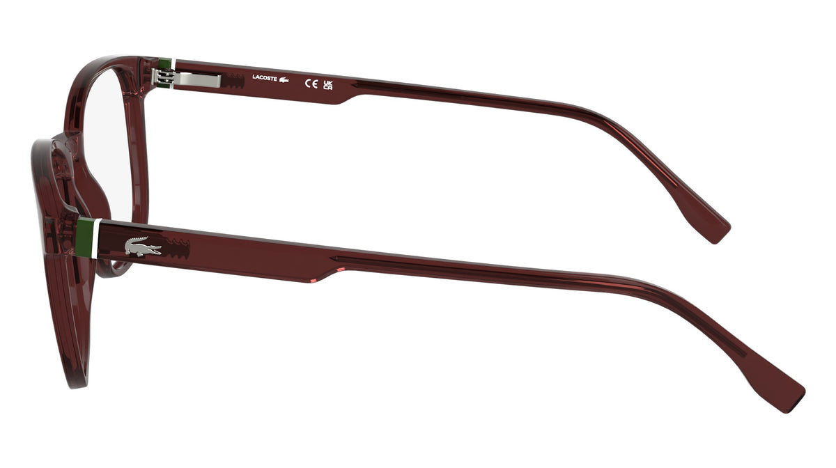 Lacoste L2975N-601-54 Brown Rectangle Eyeglasses 54mm Eyeglasses