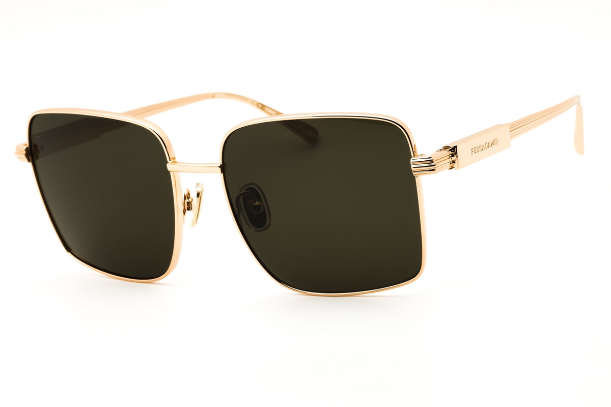 Salvatore Ferragamo SF330S-752 GOLD Rectangular Sunglasses 57mm Sunglasses