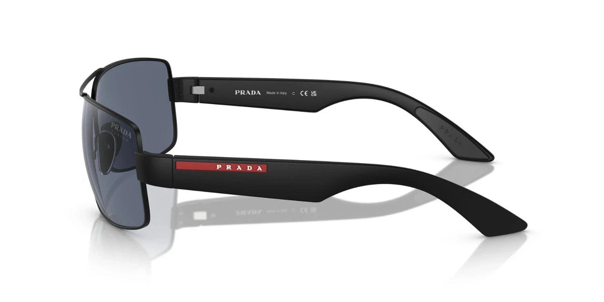Prada 0PS50ZS-1BO09R-65 sunglasses in black frame with blue lenses