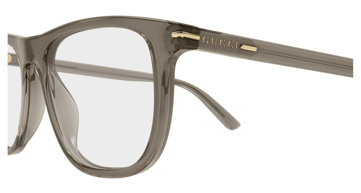 Gucci GG2130o-003 eyeglasses in brown frame with clear lenses