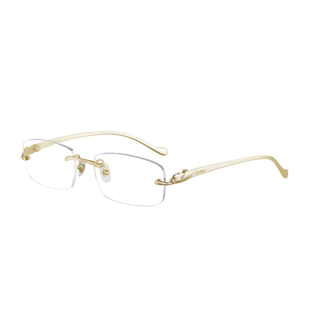 Cartier CT0061O-002 Frame Gold Gold Rectangular Eyeglasses 53mm Eyeglasses