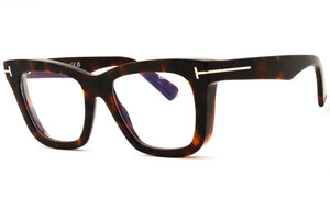 Tom Ford FT5881-B-052 Dark Havana Cat Eye Eyeglasses 52mm