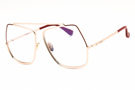 Max Mara MM5118-B-28 eyeglasses in shiny rose gold frame with clear demo lenses