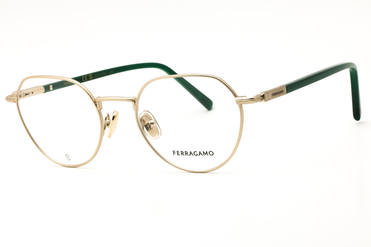 Salvatore Ferragamo SF2233-711 ANTIQUE GOLD Round Eyeglasses 51mm Eyeglasses