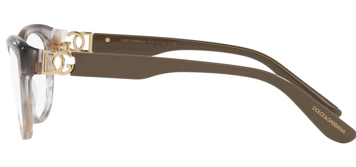 Dolce Gabbana 0DG3342F-3321-55 Grey Geometric EYEGLASSES 55mm Eyeglasses