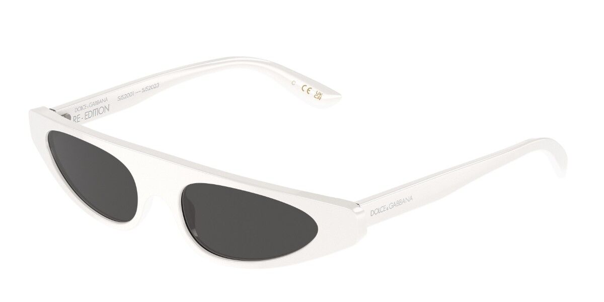 Dolce Gabbana 0DG4442-331287-52 White Rectangular SUNGLASSES 52mm Sunglasses
