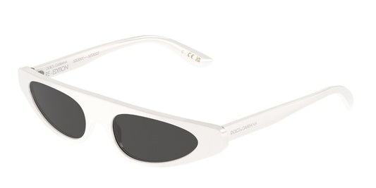 Dolce Gabbana 0DG4442-331287-52 White Rectangular SUNGLASSES 52mm Sunglasses