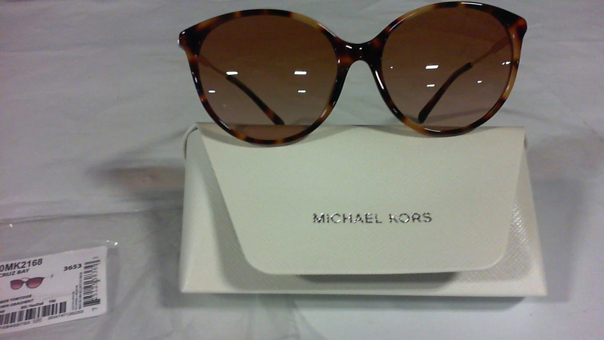 Michael Kors 0MK2168-39043B-56 Amber Tortoise Butterfly SUNGLASSES 56mm Sunglasses