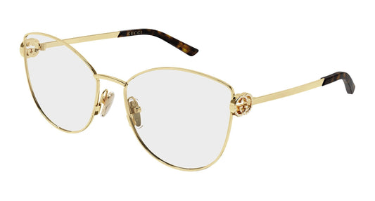 Gucci GG2049o-002 Gold Round Eyeglasses 57mm