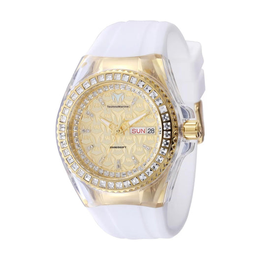 TechnoMarine TM-125040 TM-125040 Watch - Gold Dial Silicone Band