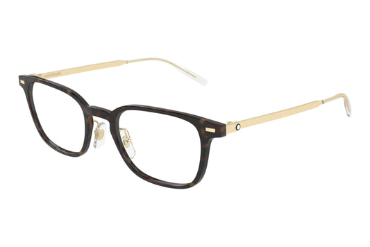 Mont Blanc MB0467oL-015 Gold Rectangle Eyeglasses 57mm