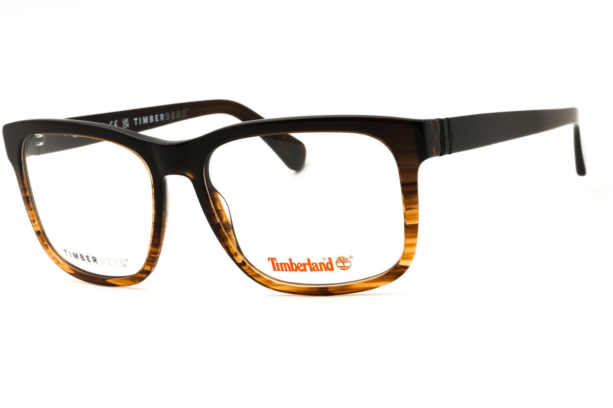 Timberland TB50073-049 matte dark brown Rectangular Eyeglasses 60mm Eyeglasses