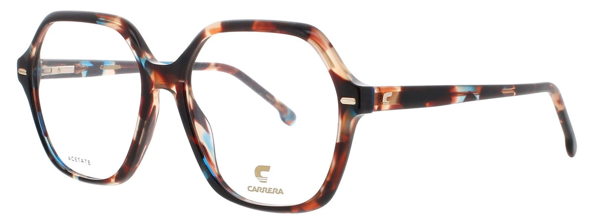 Carrera CARRERA3032-X8Q-54 Brown Blue Havana Rectangle Eyeglasses 54mm Eyeglasses