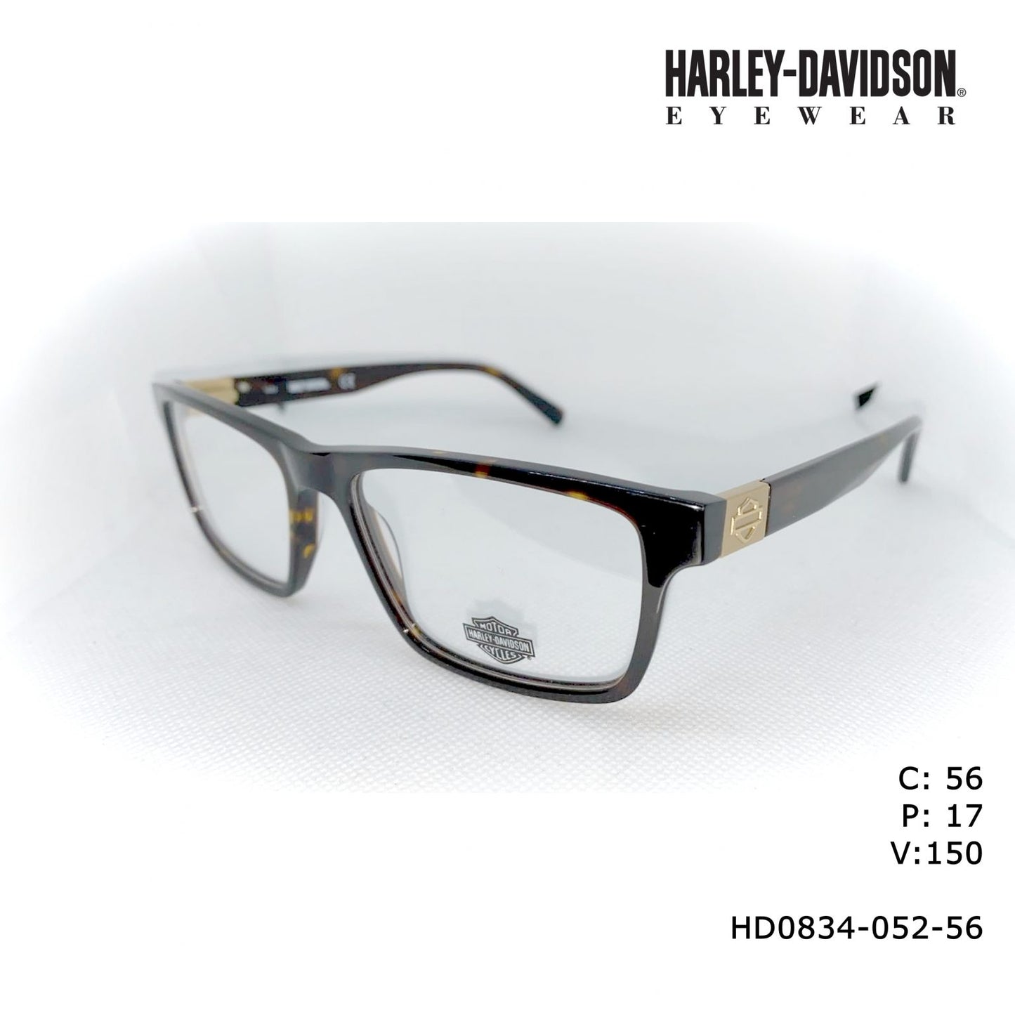 Harley Davidson HD0834-052-56 56mm New Eyeglasses