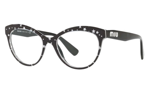 Miu Miu 0MU04RV-1381O1-53 Black Wrap EYEGLASSES 140mm Eyeglasses