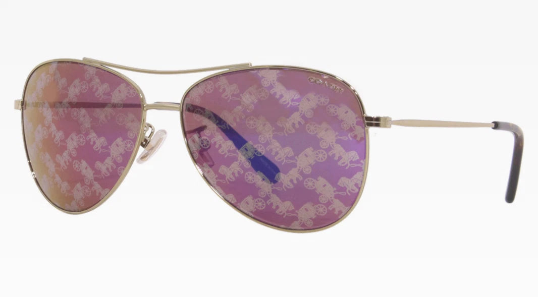 Coach 0HC7079-9005AC-58 Gold Round SUNGLASSES 0mm Sunglasses