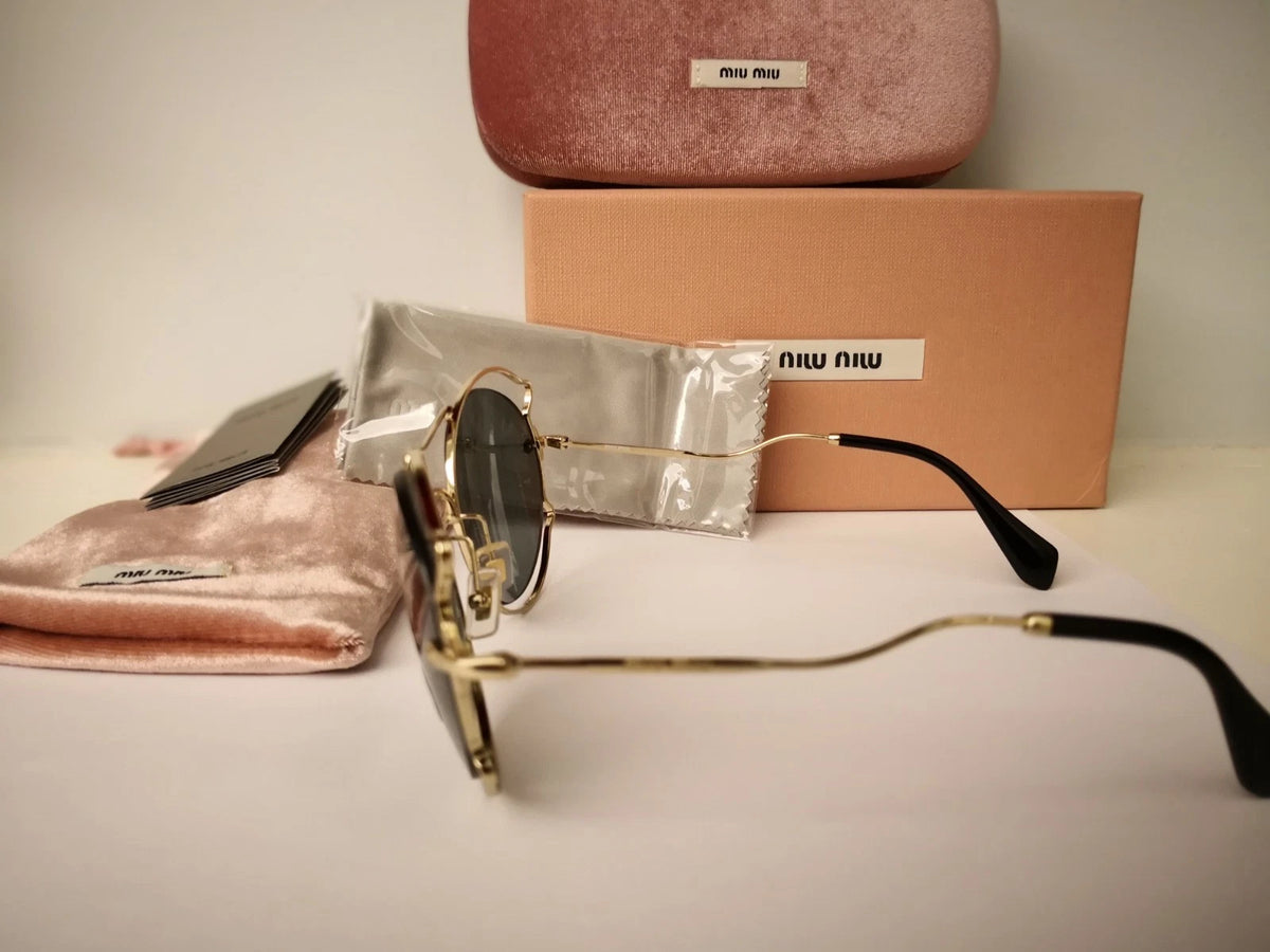 Miu Miu 0MU50SS-ZVN9K1-57 Pale Gold Eyeglass Frames SUNGLASSES 0mm Sunglasses