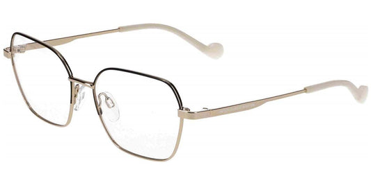 Benetton BEO3118-432 eyeglasses in shiny gold frame with clear lenses