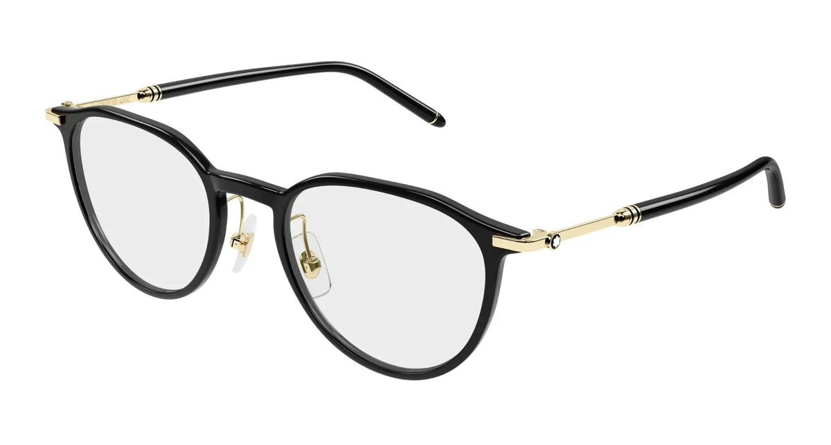 Mont Blanc MB0524O-001 Black Round Eyeglasses 51mm Eyeglasses