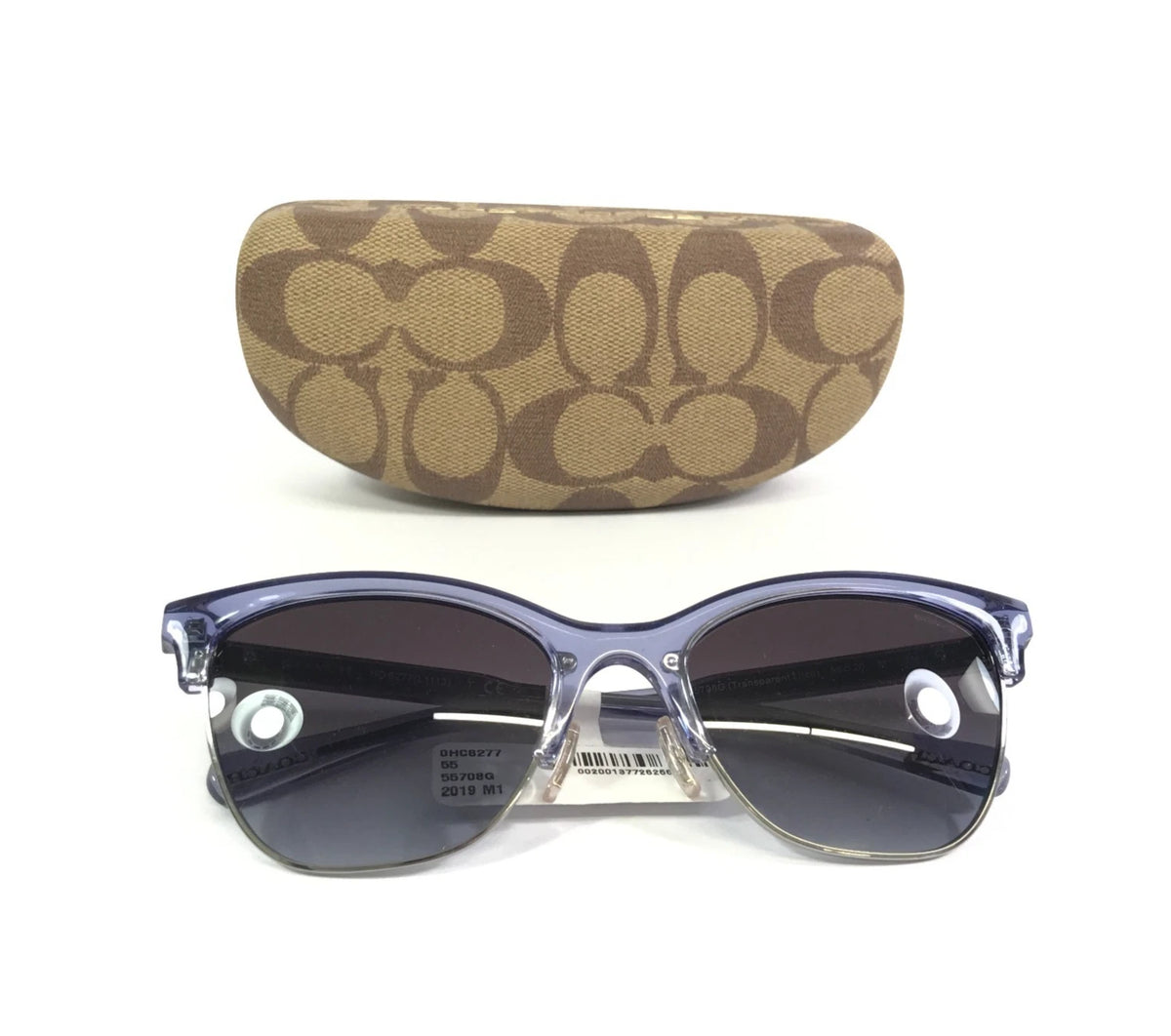 Coach 0HC8277-55708G-55 Silver Round SUNGLASSES 0mm Sunglasses