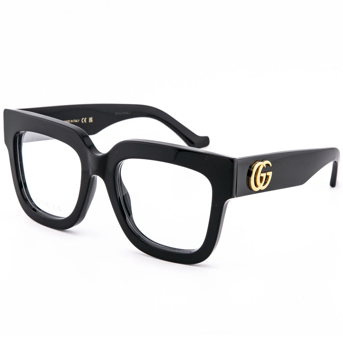 Gucci GG1549O-001 Black Rectangular Eyeglasses 52mm Eyeglasses