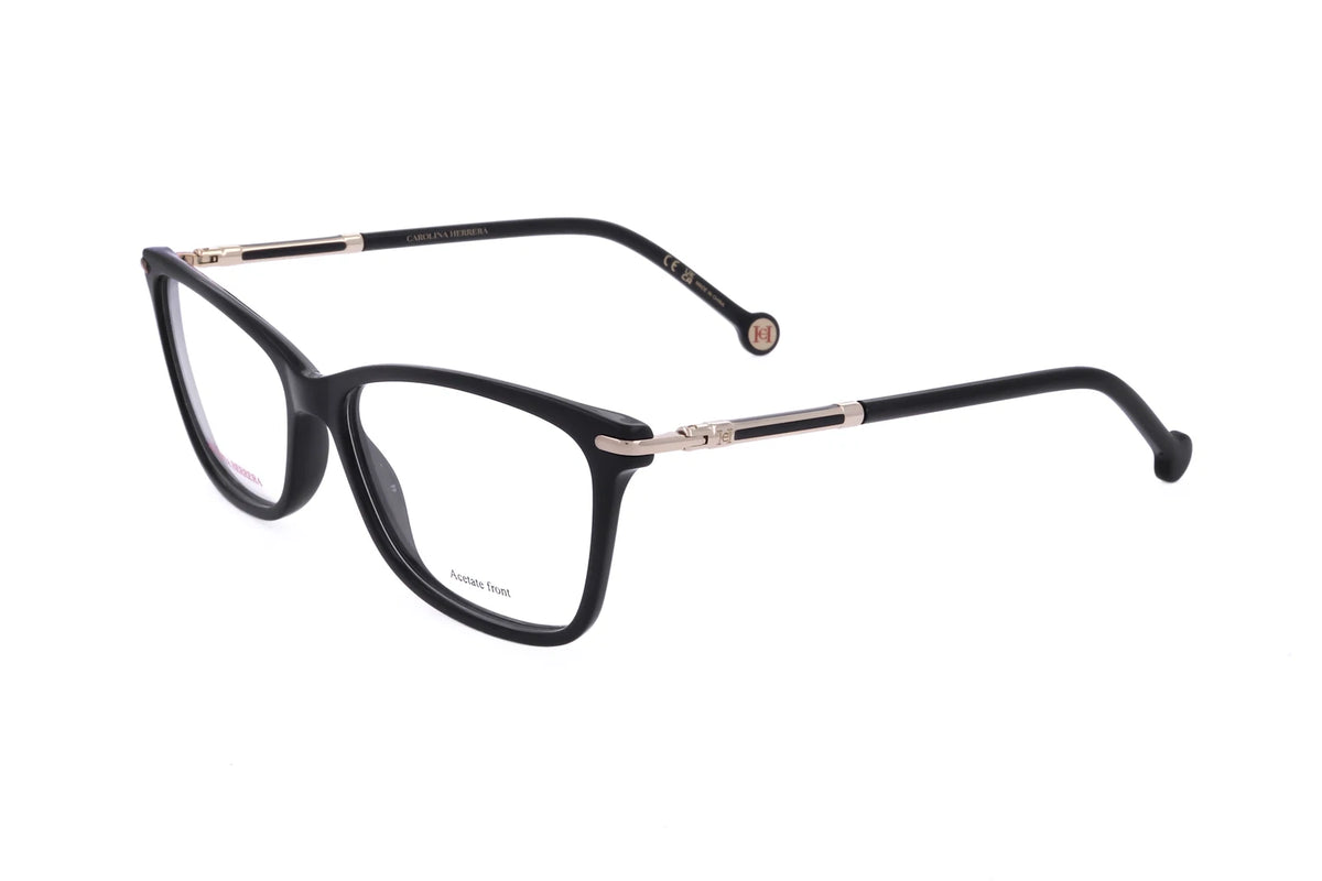 Carolina Herrera HER-0271 807 Black Rectangle Eyeglasses 54mm Eyeglasses