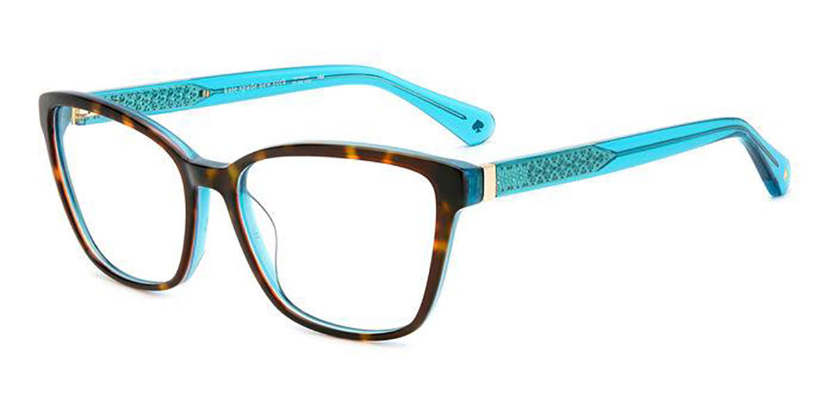 Kate Spade BELEN-YAP-55 Havana Teal Rectangle Eyeglasses 55mm Eyeglasses