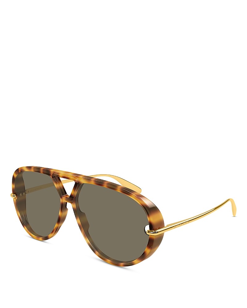 Bottega Veneta BV1274S-005 Havana Pilot Sunglasses 63mm Sunglasses