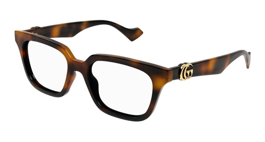 Gucci GG1536O-006-51 Havana Square Eyeglasses 51mm Eyeglasses