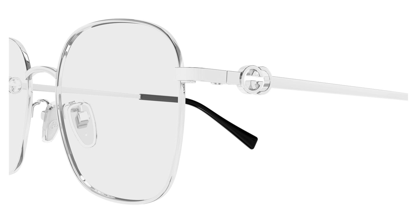 Gucci GG2006oA-002 eyeglasses in silver frame with clear lenses